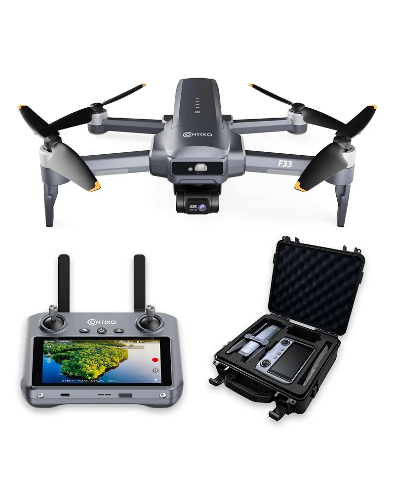 Contixo Drone with 4K Uhd Camera for Adults, " Touch Screen Remote with 6000M Range, Auto Return, Wind Resistance, 40 Mins Intelligent Flight Tim