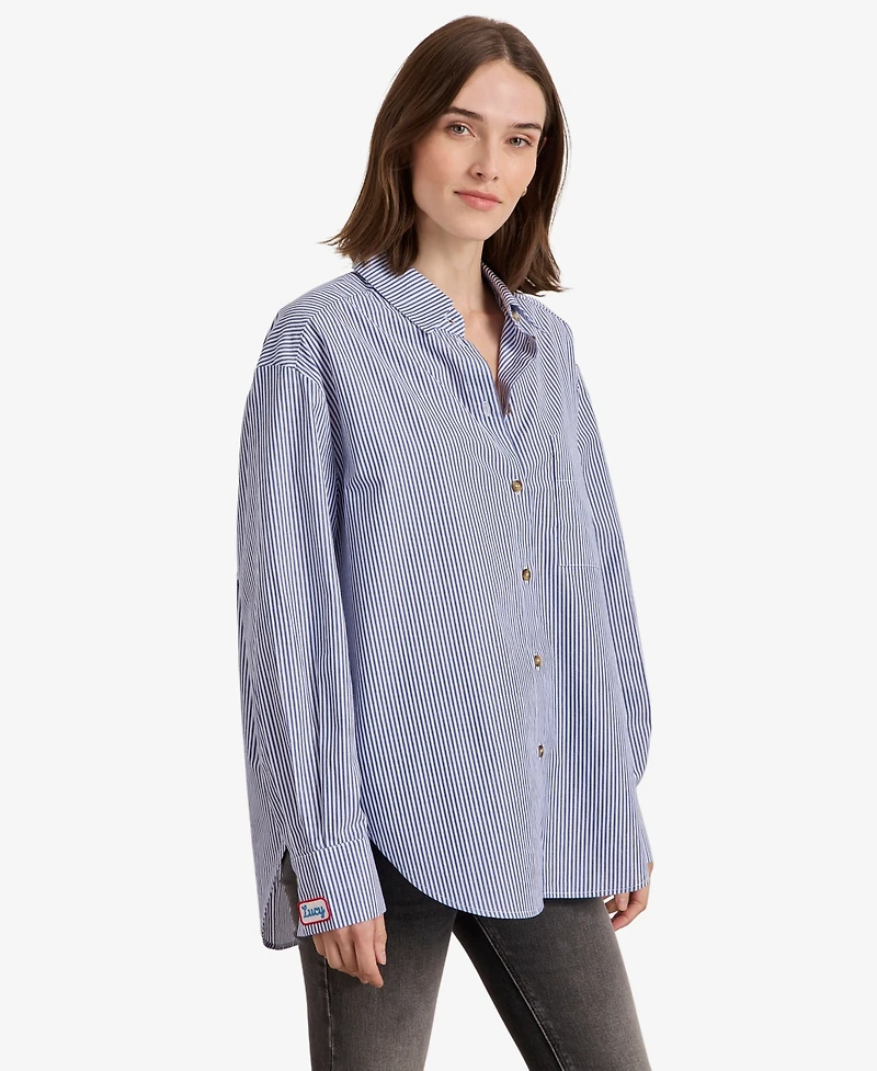 Sanctuary Women's Spread Collar Long-Sleeve Shirt