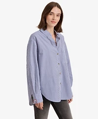 Sanctuary Women's Spread Collar Long-Sleeve Shirt