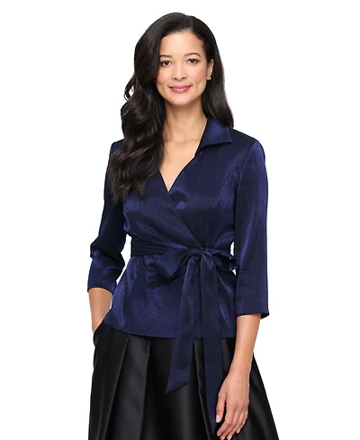 Alex Evenings Women's V-Neck Shimmer Top