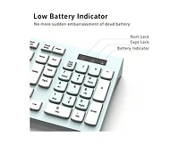 Wireless Keyboard And Mouse Combo - Full - Sized Wireless Keyboard And Adjustable Dpi Mouse, 2.4GHz Receiver for Pc, Desktop, Laptop