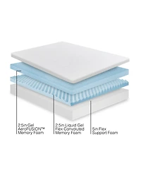 Snooze Triple Layer Gel Memory Foam 10" Plush Comfort Mattress, Full