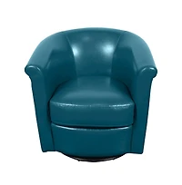 Porter Designs Marvel Contemporary Leather-Look Swivel Accent Chair
