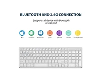 risokeys 2.4G Wireless Keyboard and Mouse Combo - Dual-mode keyboard & Bluetooth mouse for Laptop, Desktop