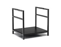 Sugift Firewood Log Rack with Unique Handle and Raised Feet-Black