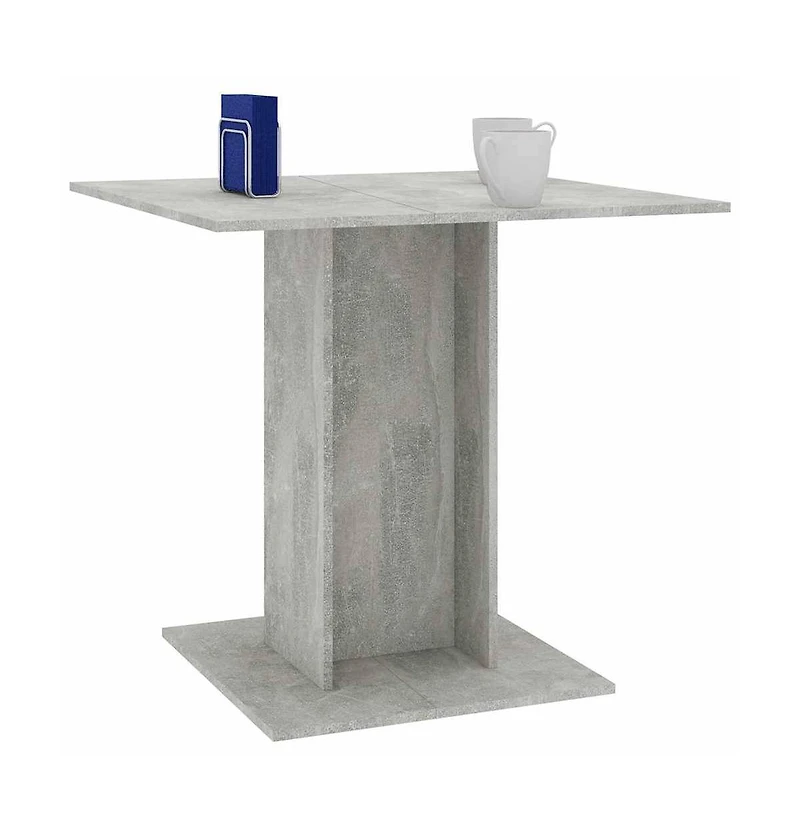 Dining Table Concrete Gray 31.5"x31.5"x29.5" Engineered Wood