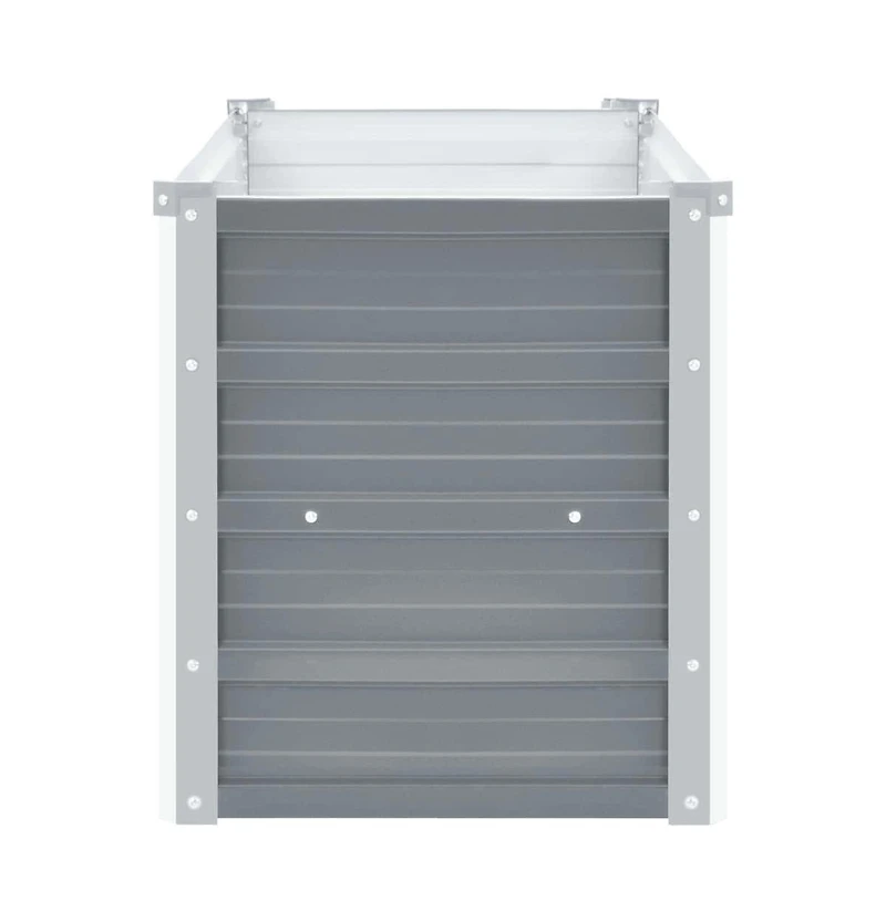 Garden Raised Bed Galvanized Steel 63"x15.7"x17.7" Gray