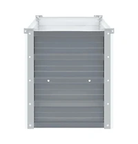 Garden Raised Bed Galvanized Steel 63"x15.7"x17.7" Gray