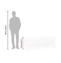 vidaXL Patio Storage Box 59.1"x19.7"x21.7" Solid Wood Eucalyptus