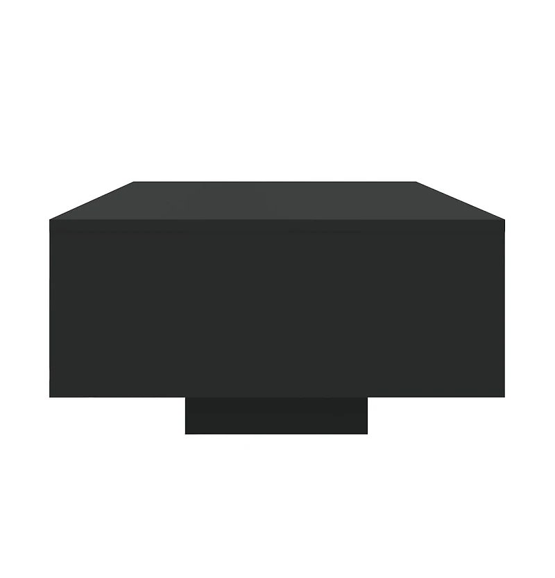 vidaXL Coffee Table with Led Lights Black 33.5"x21.7"x12.2"