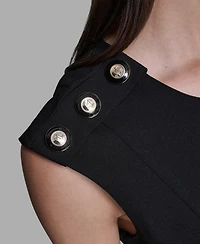 Karl Lagerfeld Paris Women's Scuba Crepe A-Line Dress