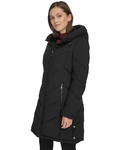 Calvin Klein Women's Lined Hooded Puffer Coat
