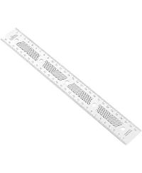 JessEm 07415 Stainless Steel 300mm Precision Ruler with Patented Flex Grip and Fade Resistant Markings