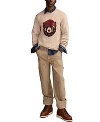 Lucky Brand Men's Bear Design Pull-Over Sweater
