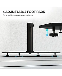 Outsunny Square Patio Umbrella Base, 41 lbs Metal Umbrella Sd,