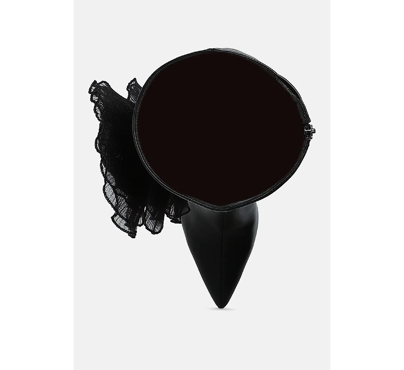 Chinkara Sheer Big Rose Detail Long Boots