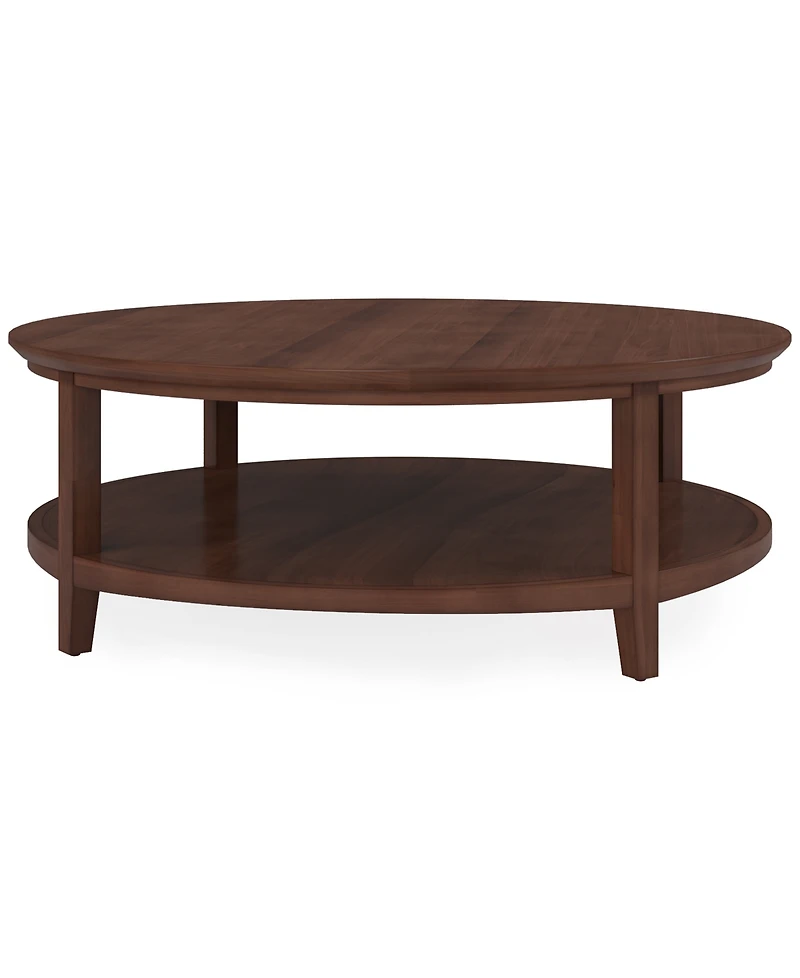 Furniture 47" Solid Wood Hedworth Round Coffee Table