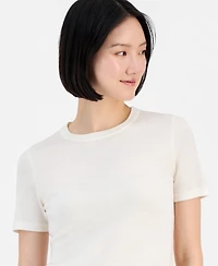 Anne Klein Women's Merino Wool Short-Sleeve Sweater