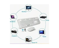 Risokeys 2.4GHz Wireless Keyboard and Mouse Set (White)