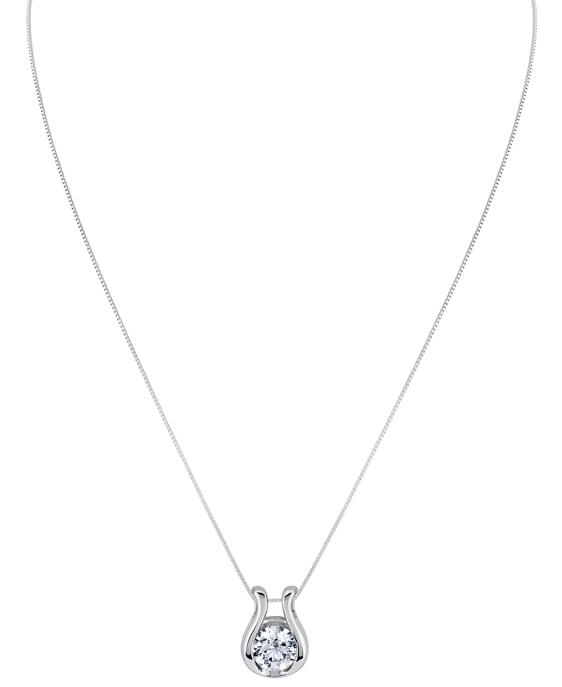 Sirena Lab Grown Diamond Horseshoe Pendant Necklace ( ct. t.w.) 14K Yellow Gold (also White Gold