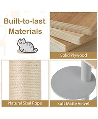 Gymax Modern Cat Tree 44 Inch Multi-level Cat Tower w/ Removable Padded Top Perch