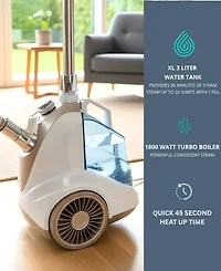 True & Tidy Luxury 1800-Watt Upright Garment Steamer