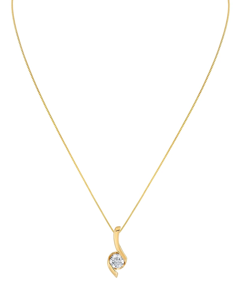 Sirena Lab Grown Diamond Signature Pendant Necklace (1 ct. t.w.) in 14K White Gold (also in 14K Yellow Gold)