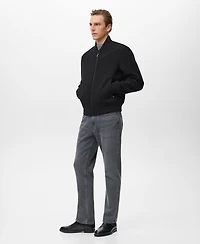 Mango Men's Bomber Zip Jacket