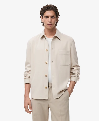 Mango Men's Regular Fit Flannel Overshirt