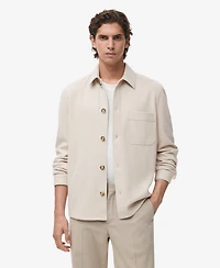 Mango Men's Regular Fit Flannel Overshirt