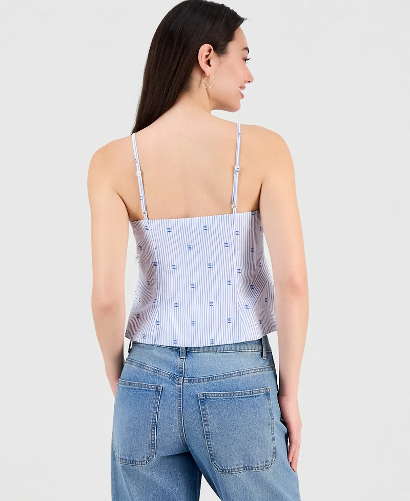 And Now This Women's Striped Tie-Front Tank Top, Macy's Exclusive
