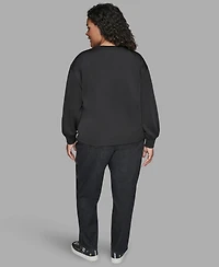 Karl Lagerfeld Paris Plus Embroidery Pull-On Top