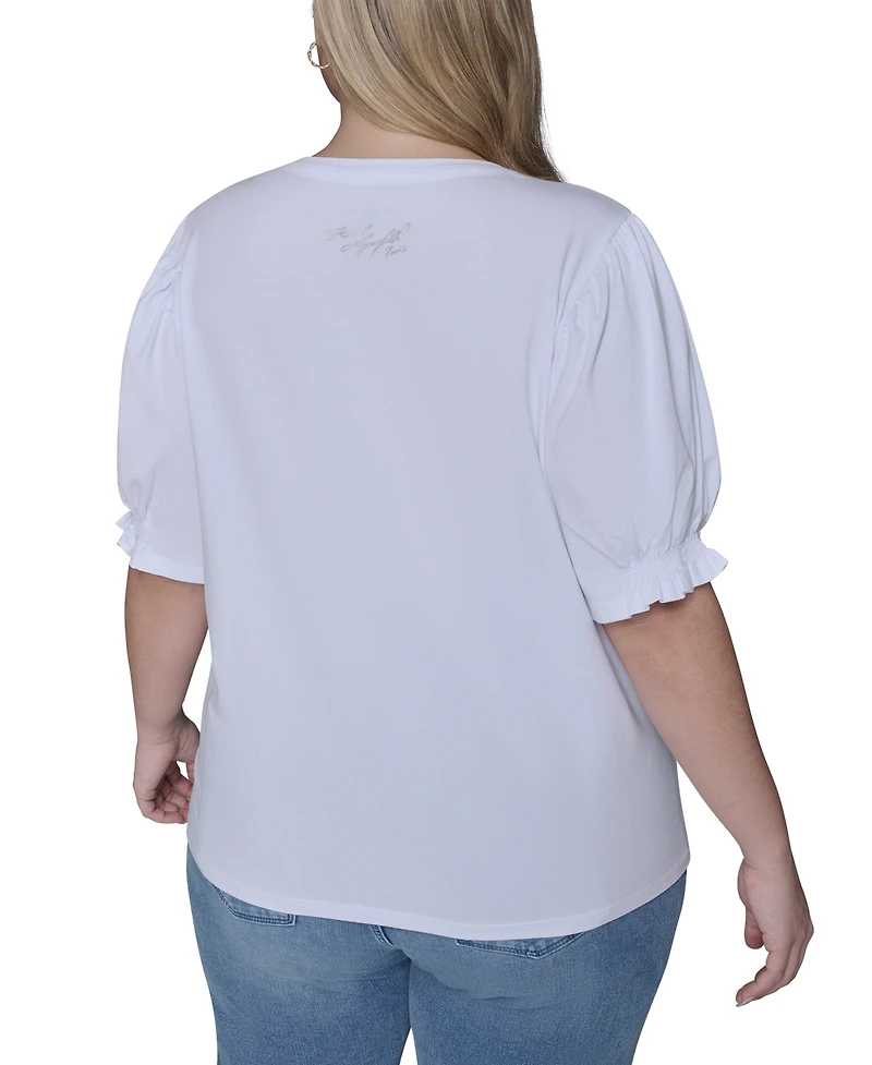 Karl Lagerfeld Paris Plus Crewneck Top