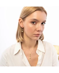 Spero London Sterling Silver Rhombus 3D Pearl Necklace