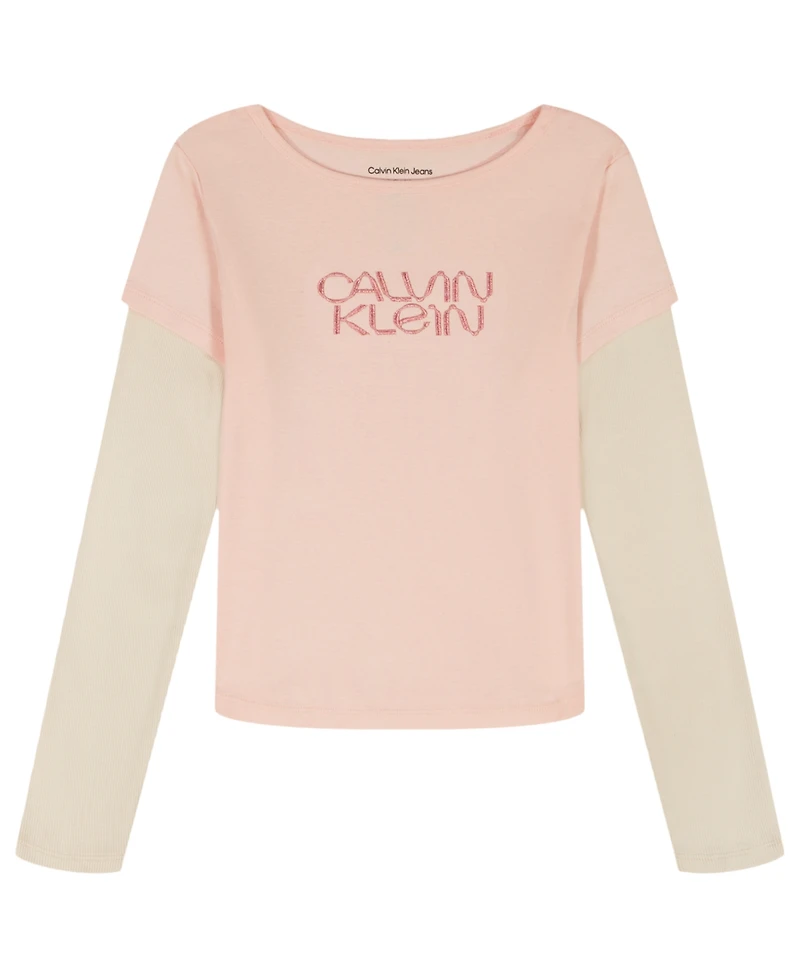 Calvin Klein Girls 7-16 Long-Sleeve T-Shirt