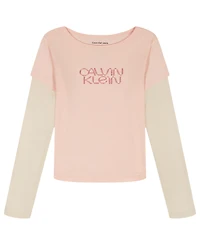 Calvin Klein Girls 7-16 Long-Sleeve T-Shirt