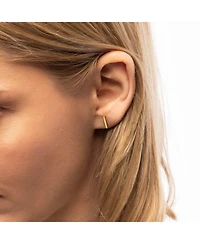 Spero London Bar Stud Plain Earrings Sterling Silver