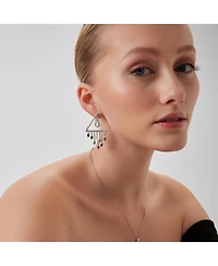 Spero London Colourful Rainbow Rain Drop Earrings in Sterling Silver