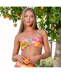 Sunshine 79 Women's Shimmer Ripple Halter Midkini Top