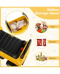 Sugift Licensed Caterpillar Kids Ride-On Digger-Yellow