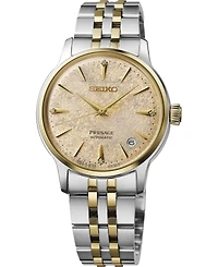 Seiko Women's Presage Cocktail Time Mid-Size Two-Tone Automatic Bracelet Watch, 34mm