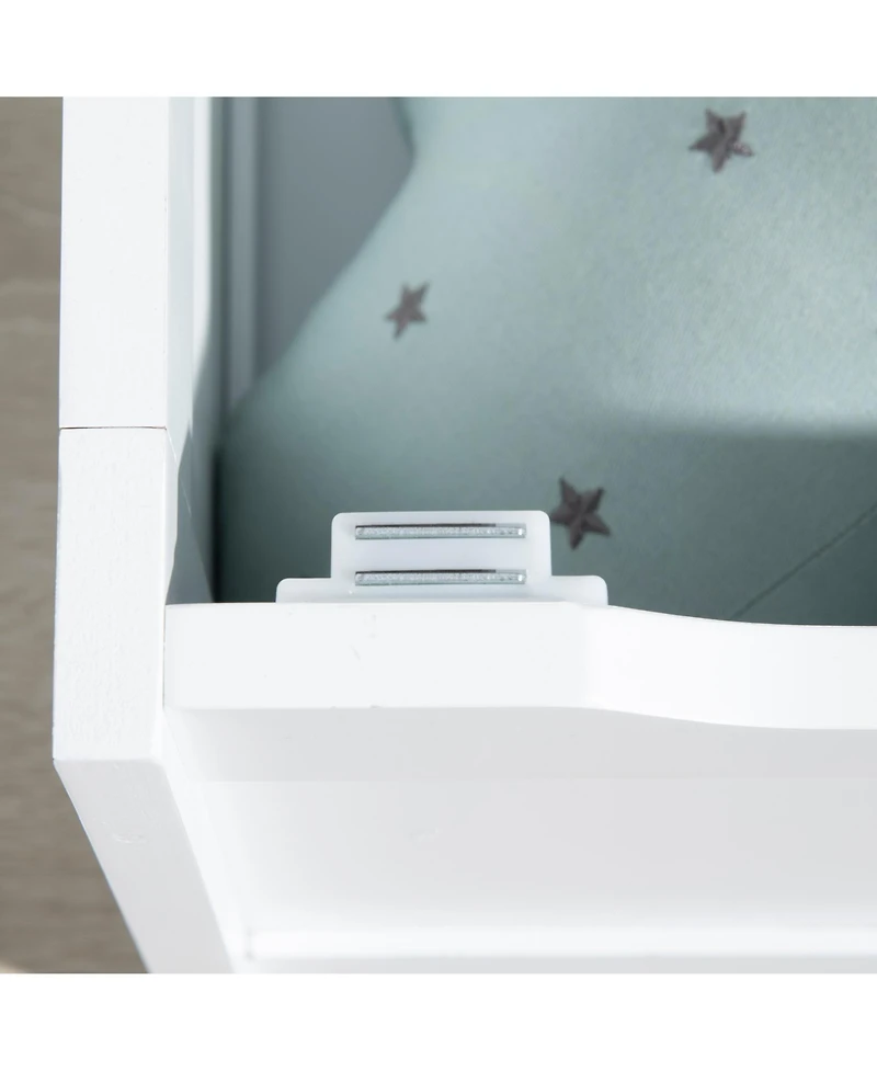 Qaba Toddler Toy Box Storage & Kids Storage Bench Seat, Large 27 L