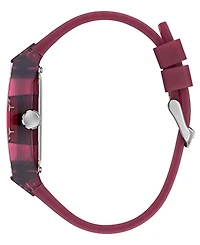Guess Men's Burgandy Silicone Multi-Function Watch, 42mm