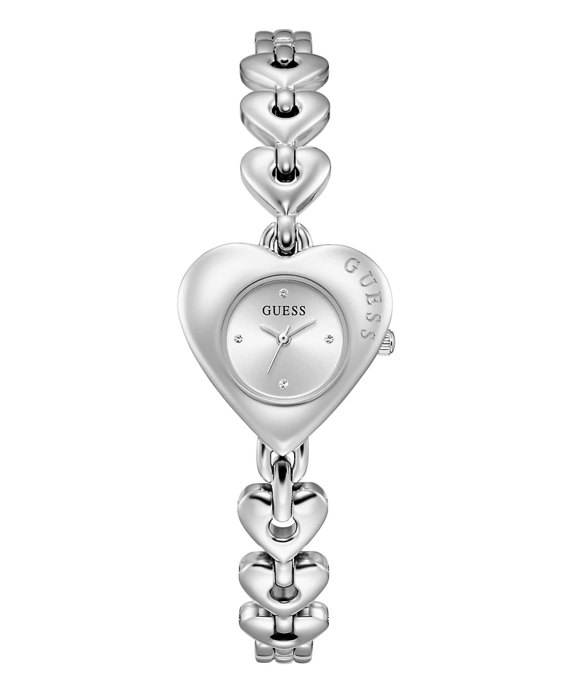 Guess Women's Silver-Tone Analog Watch, 28mm