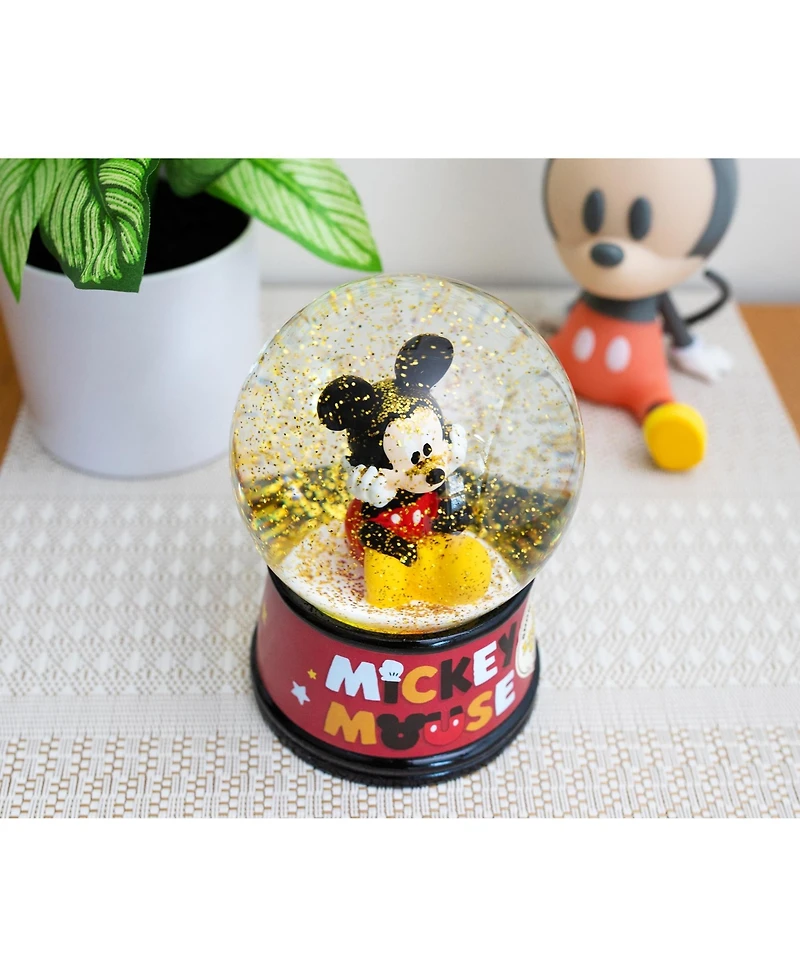 Disney Mickey Mouse Light-Up Snow Globe with Swirling Glitter Display Piece Decoration | Home Decor for Kids Room Essentials | Precious Keepsake, Cute