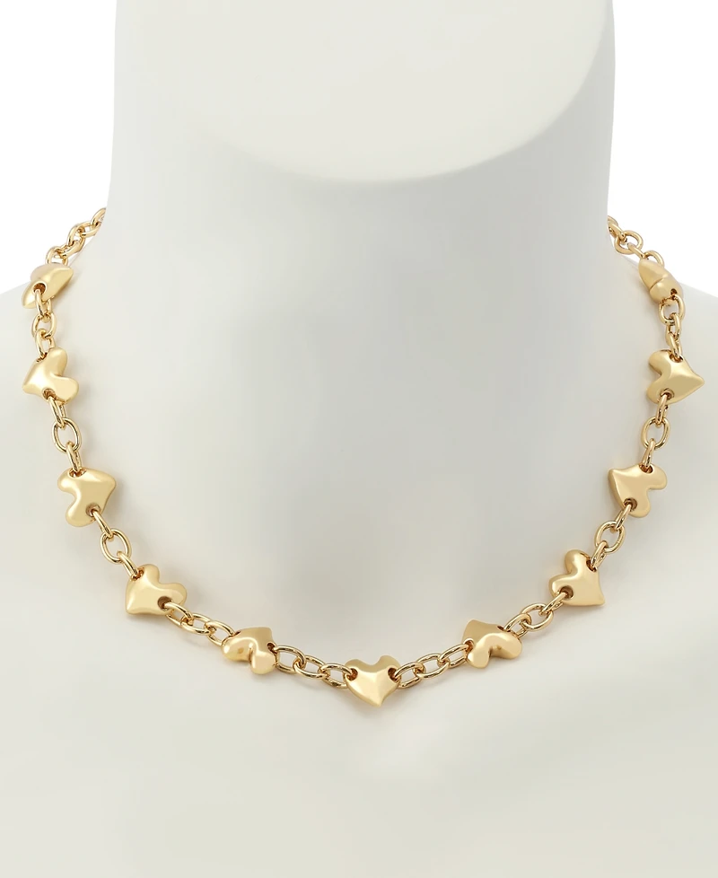 Robert Lee Morris Soho Gold Heart Charm Collar Necklace