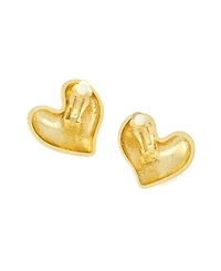 Robert Lee Morris Soho Gold Heart Clip-On Earrings
