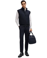 Boss by Hugo Men's Brushed-Flannel Front Regular-Fit Vest