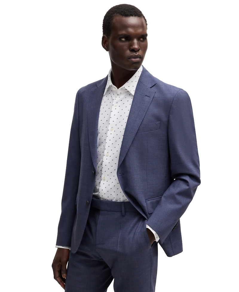 Boss by Hugo Men's Printed Performance-Stretch Slim-Fit Dress Shirt