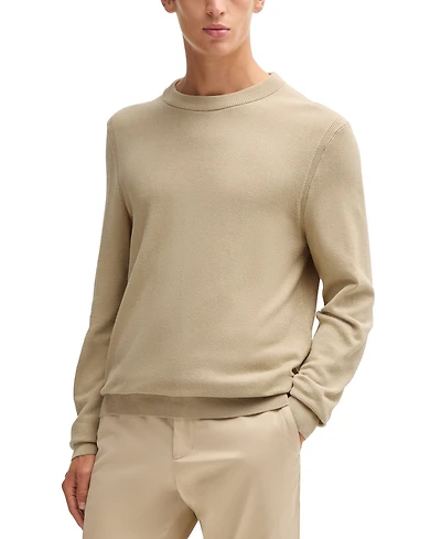 Boss by Hugo Men's Micro-Structured Crew-Neck Sweater